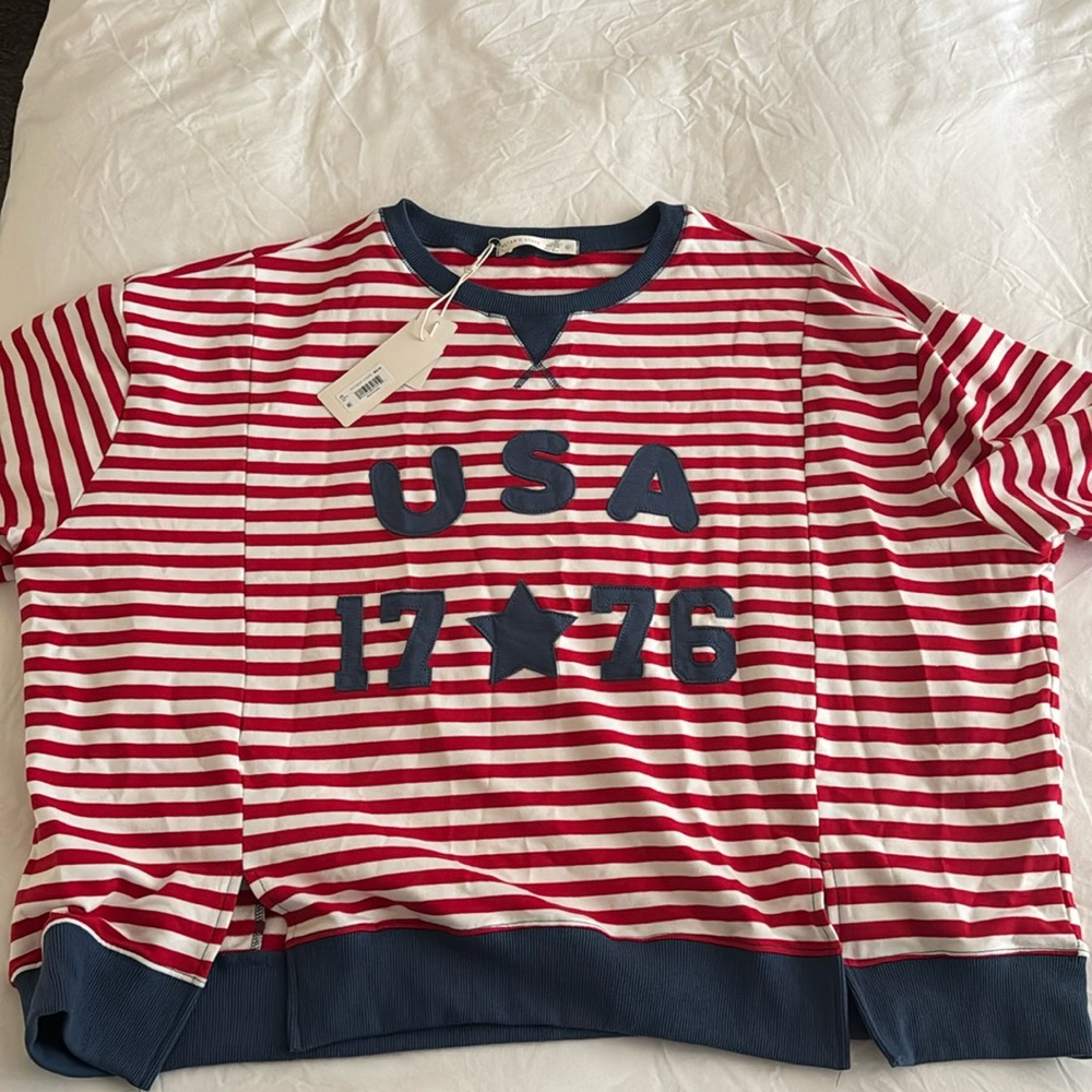 Altar’d State Oversized Stripped 1776 Shirt